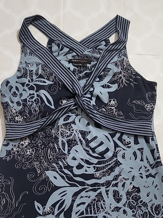 BCBGMaxAzria Tops - BCBGMaxAzria Navy & Light Blue Floral Twist-Front Camisole